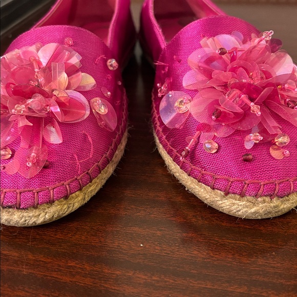 Christian Dior fuchsia embellished espadrilles flats size European 36.5 - Picture 6 of 7